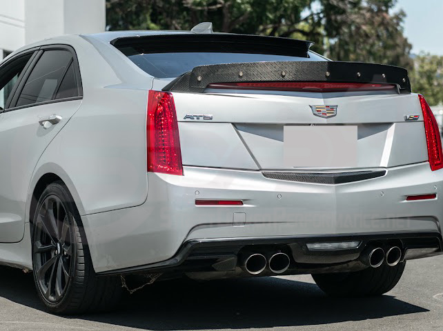 2013-2018 Cadillac ATS ATS-V Sedan Carbon Fiber Rear Roof Top Window Spoiler